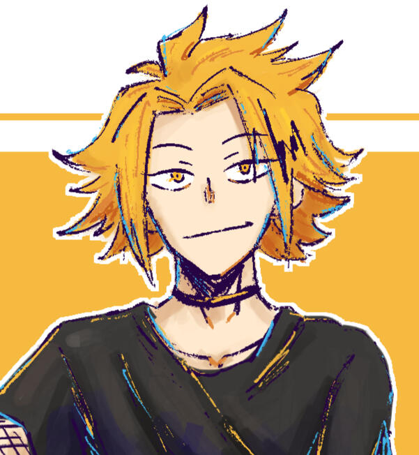 Denki smiling